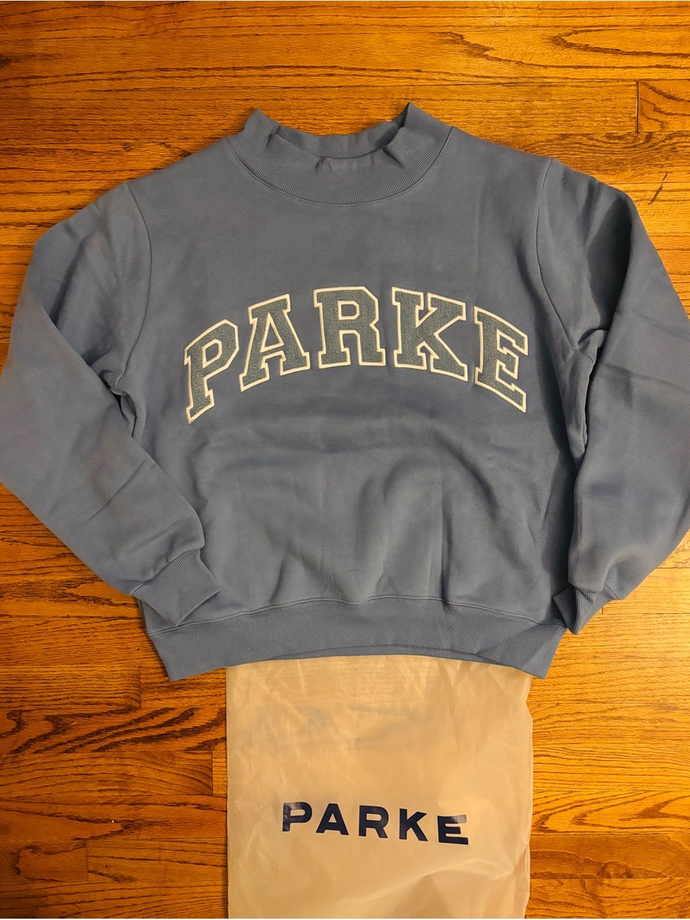 PARKE Vintage Denim Varsity Mockneck